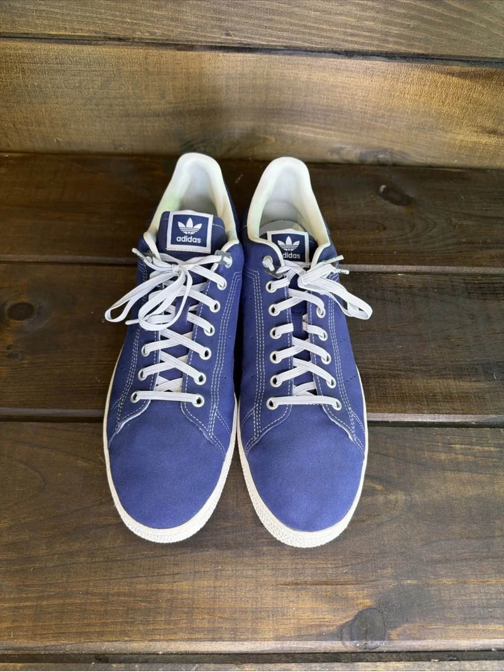 Adidas Stan Smith CS Blue Suede Sneakers Shoes Men Size 14